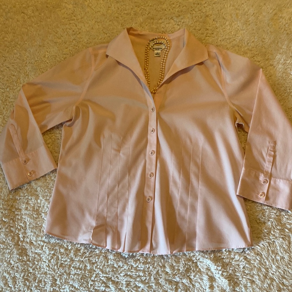Talbots pink blouse